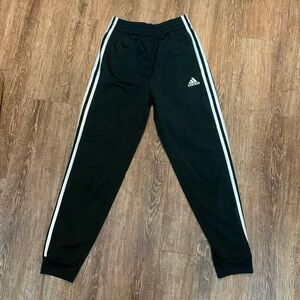 Youth Black with Signature Adidas Side Stripes Athletic Pant M size 10-12